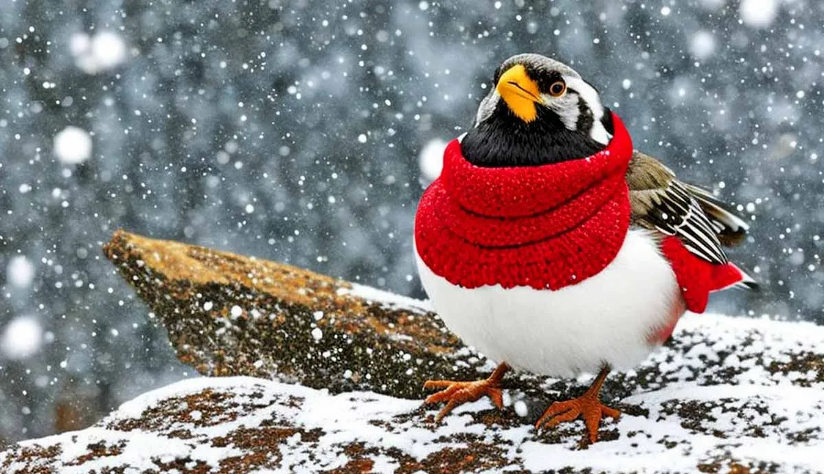 _AI how do birds keep warm in winter