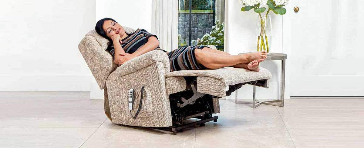 woman on a recliner