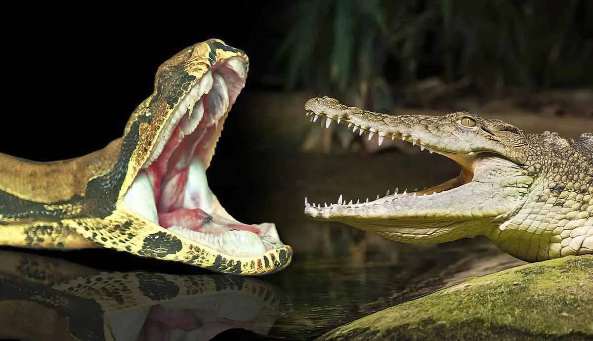 anaconda crocodile who would win