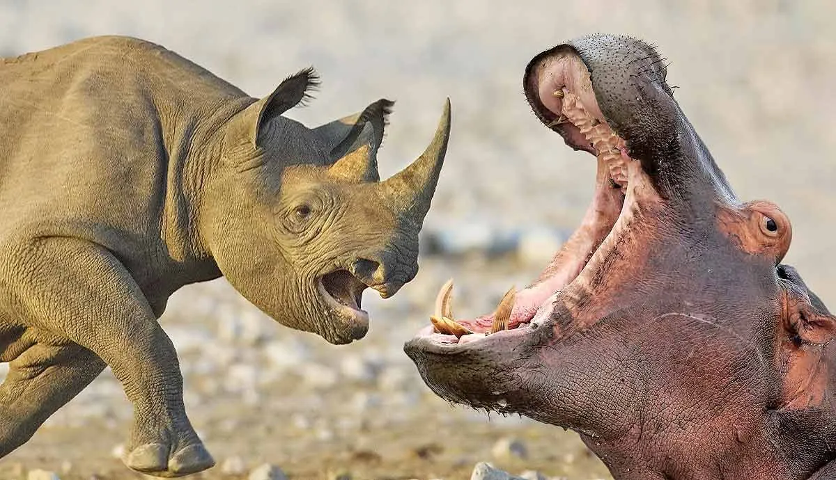 hippo vs rhino who wins